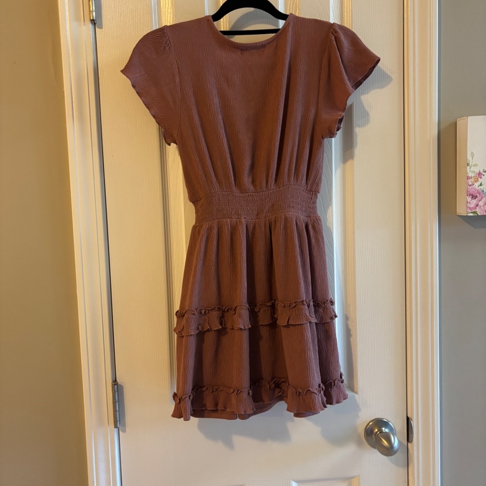 Altar'd State Dusty Rose Milkmaid Short Dress Sz XS - Picture 6 of 12